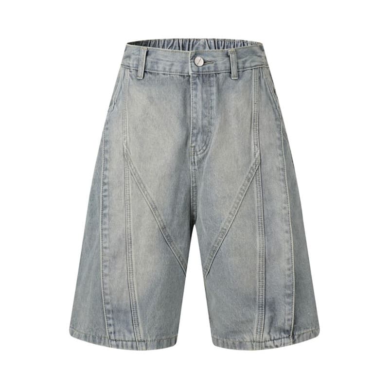 Jeans cargo de cintura media color liso