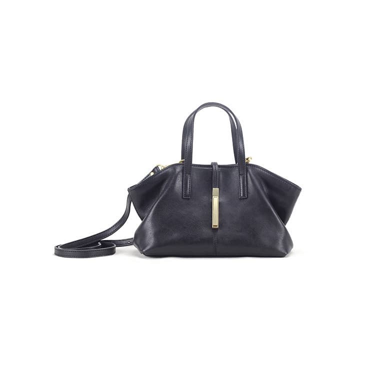 Bolsa de hombro de cuero genuino estilo retro sofisticado