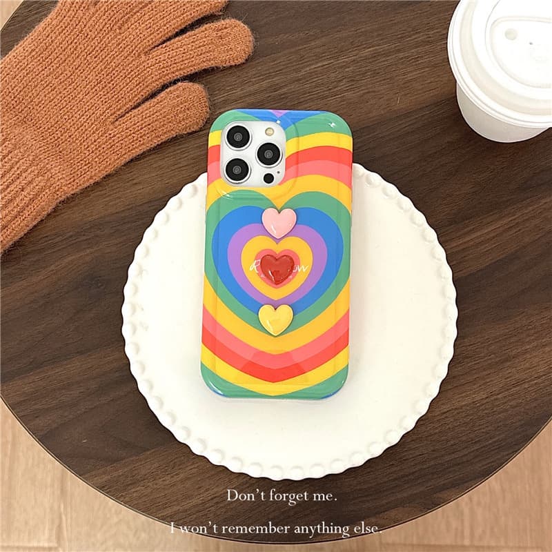 Funda protectora iPhone con amor 3D antichoque