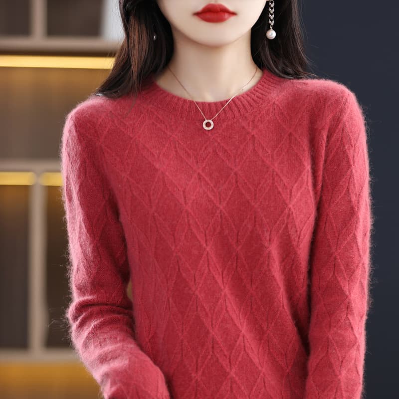 Suéter jacquard grueso mujer, otoño e invierno