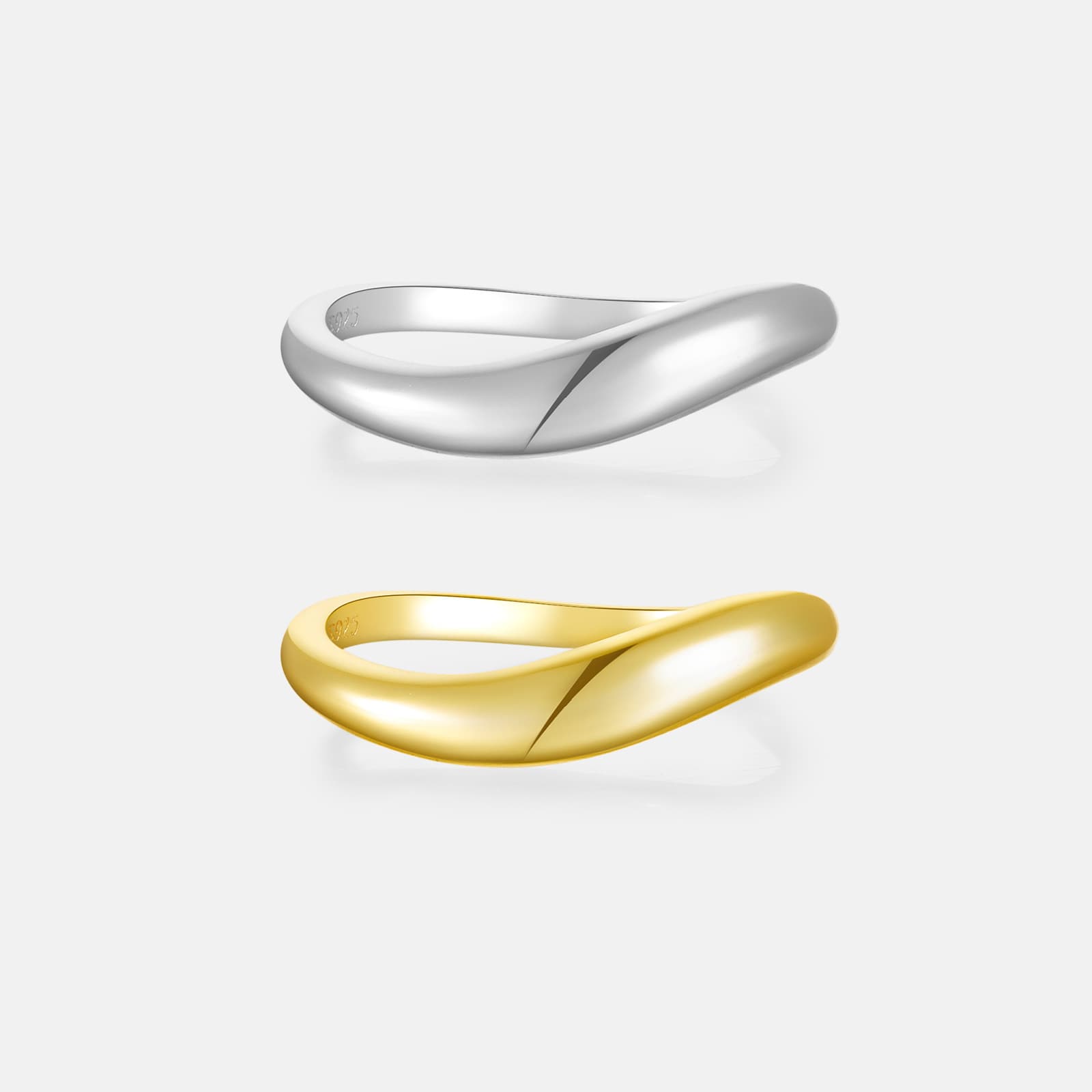 Anillo de plata S925 elegante con diseño geométrico