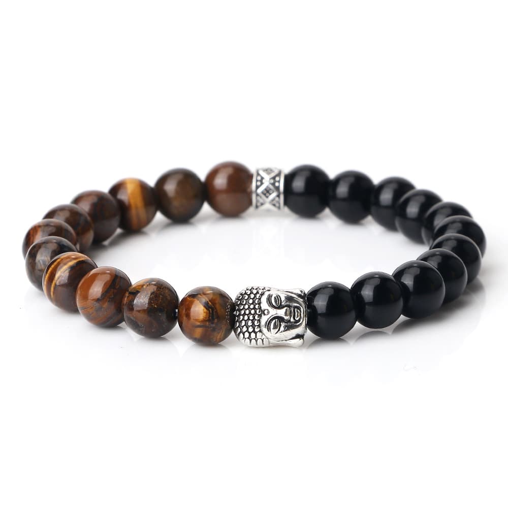 Pulsera de cuentas de piedra natural para hombre