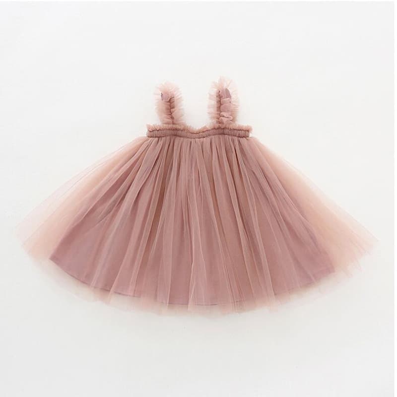 Vestido infantil de tirantes tutu tul para niñas