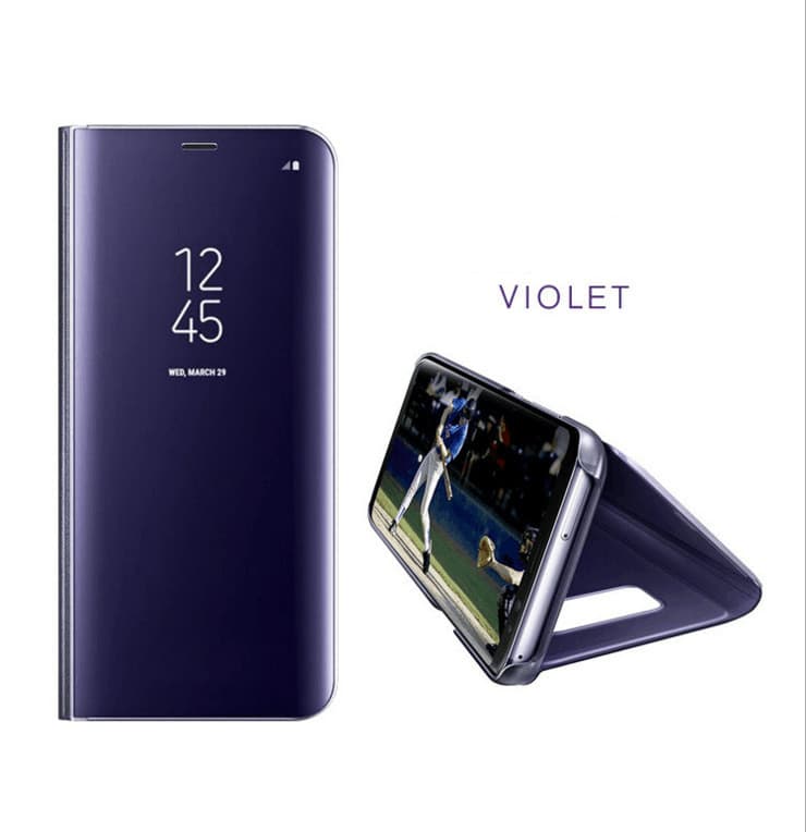 Funda tipo abatible de cuero para Samsung S8