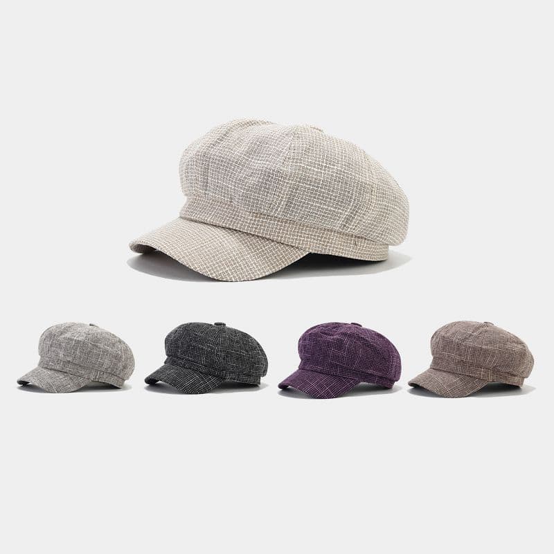 Gorra octagonal retro estilo británico mujer