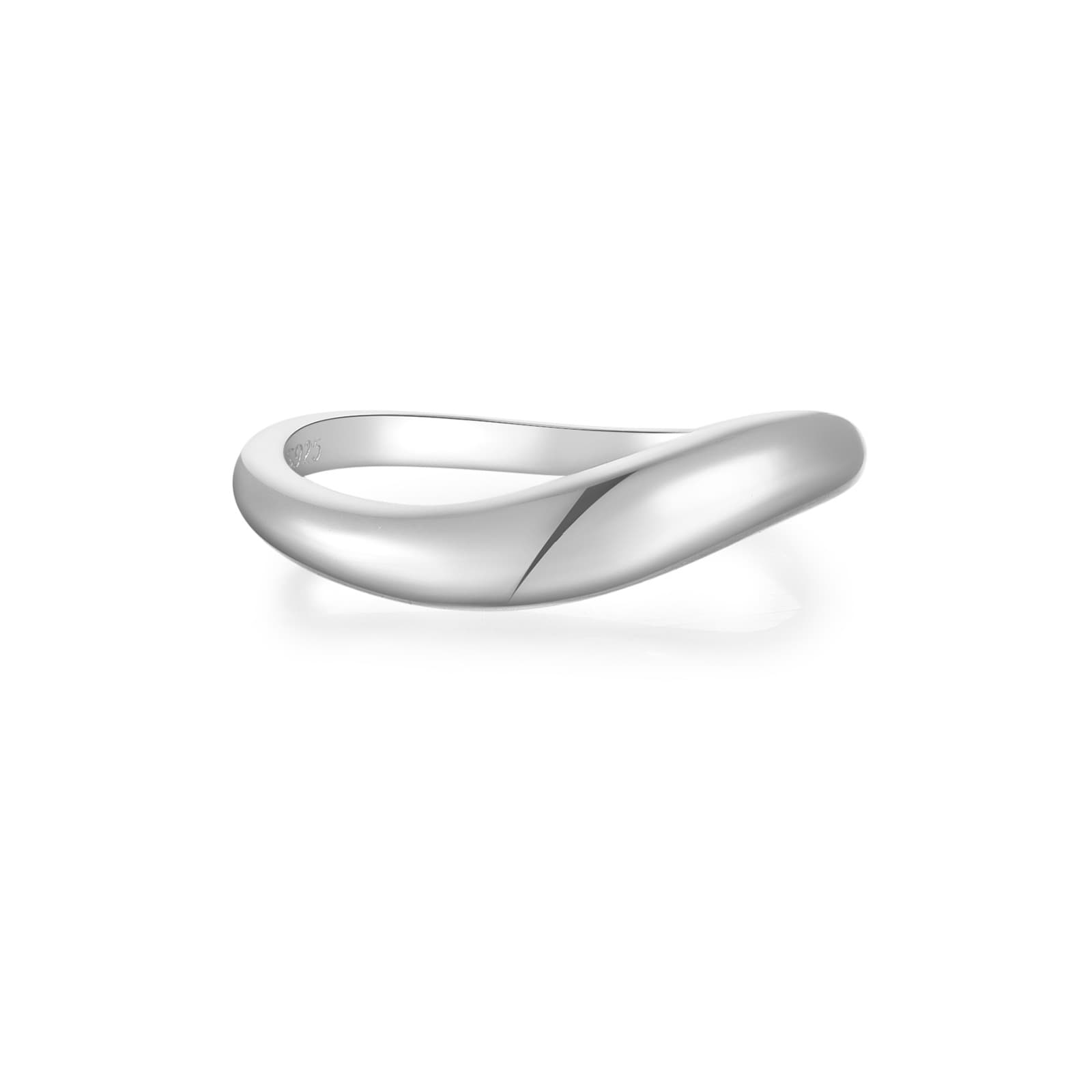 Anillo de plata S925 elegante con diseño geométrico