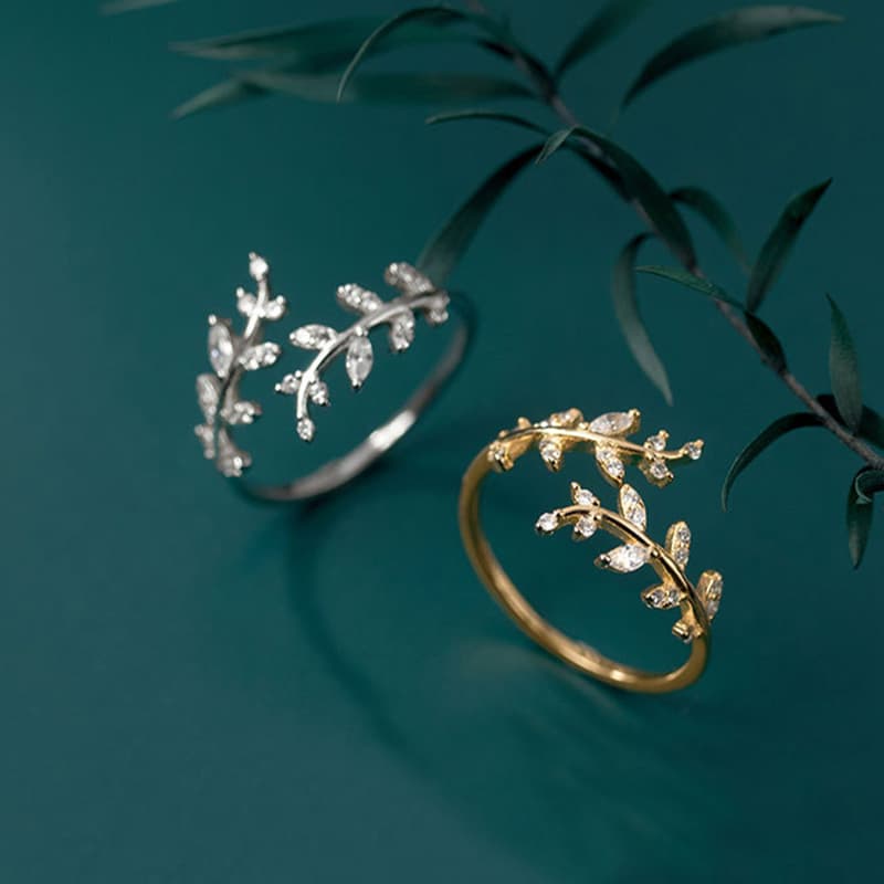 Anillo rama cobre joyería primavera verano para mujer