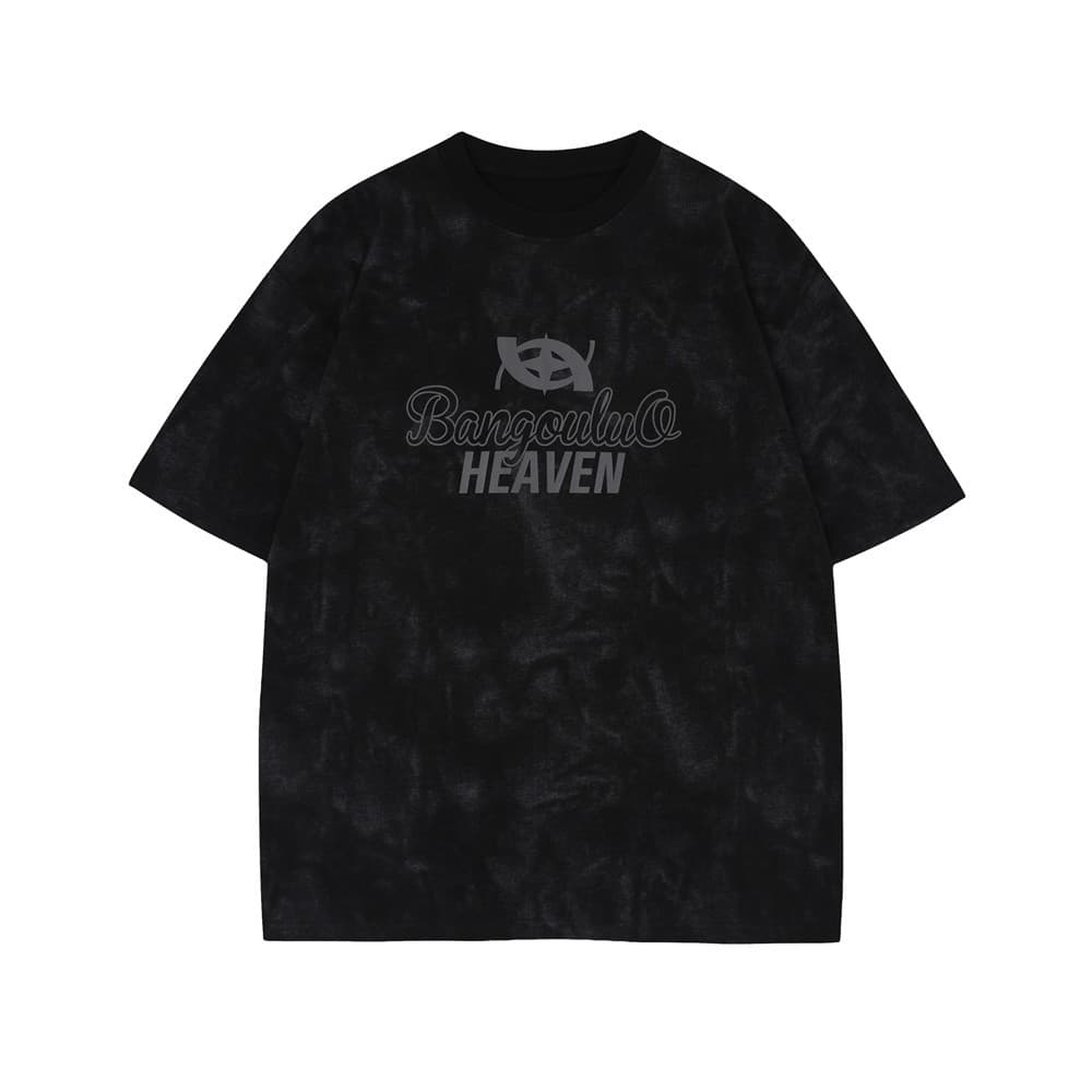 Playera hombre tie-dye manga corta con letras