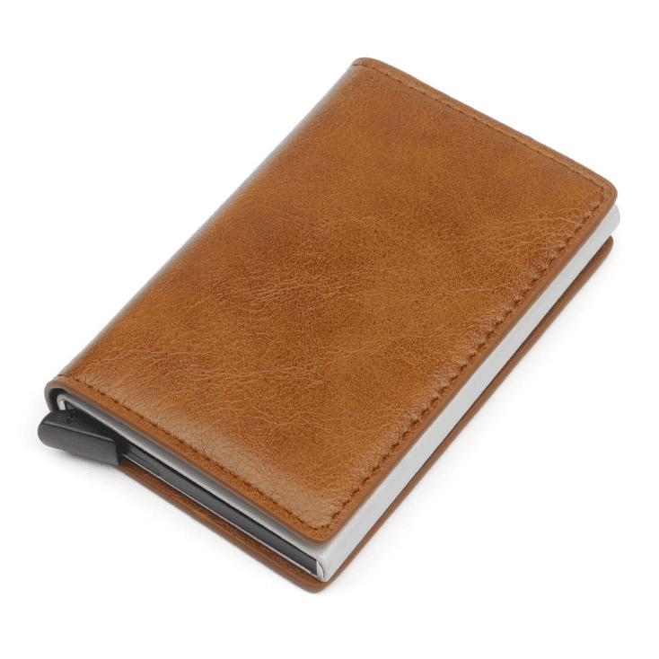 Cartera RFID automática multiuso cuero PU