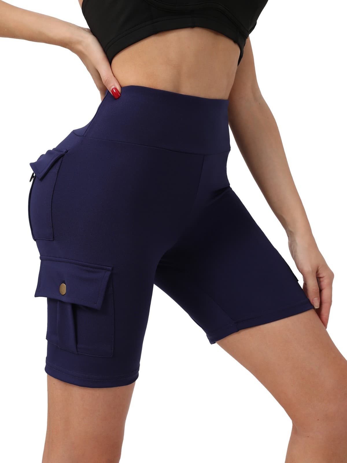 Pantalones yoga talle alto con bolsillos levantacaderas