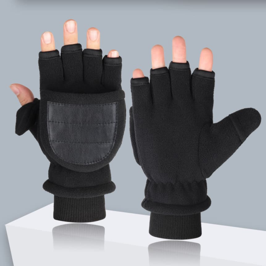 Guantes terciopelo, pantalla táctil dedo medio