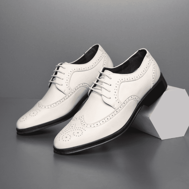 Zapatos de cuero con tallado casual para hombre
