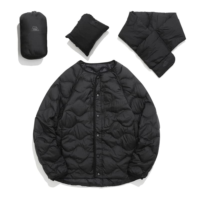 Chaqueta acolchada casual de pato blanco