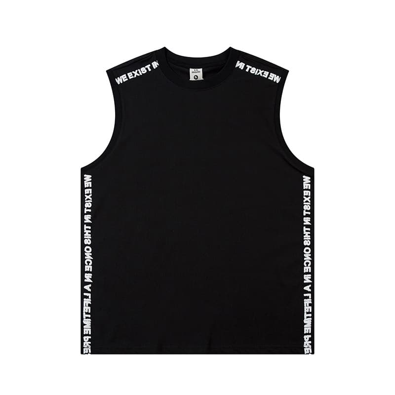 Chaleco casual para hombre con letras en algodón