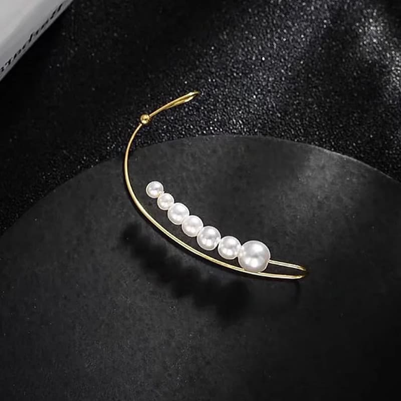 Clip de oreja perlas de alta calidad estilo francés