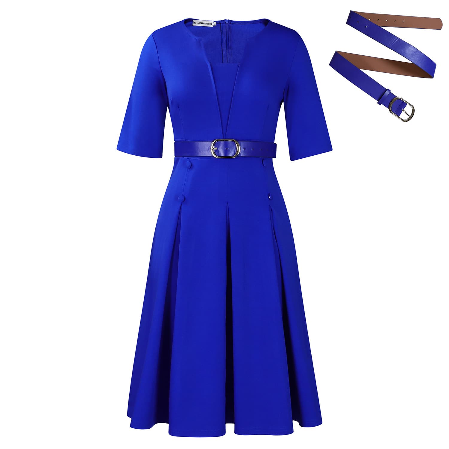 Vestido elegante y grácil en color sólido