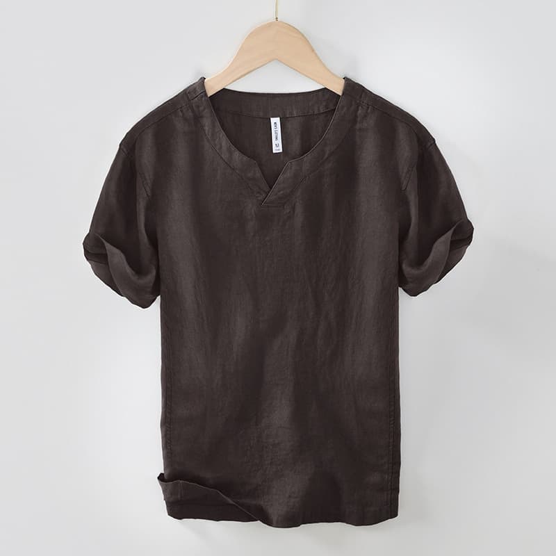 Camiseta casual simple de lino
