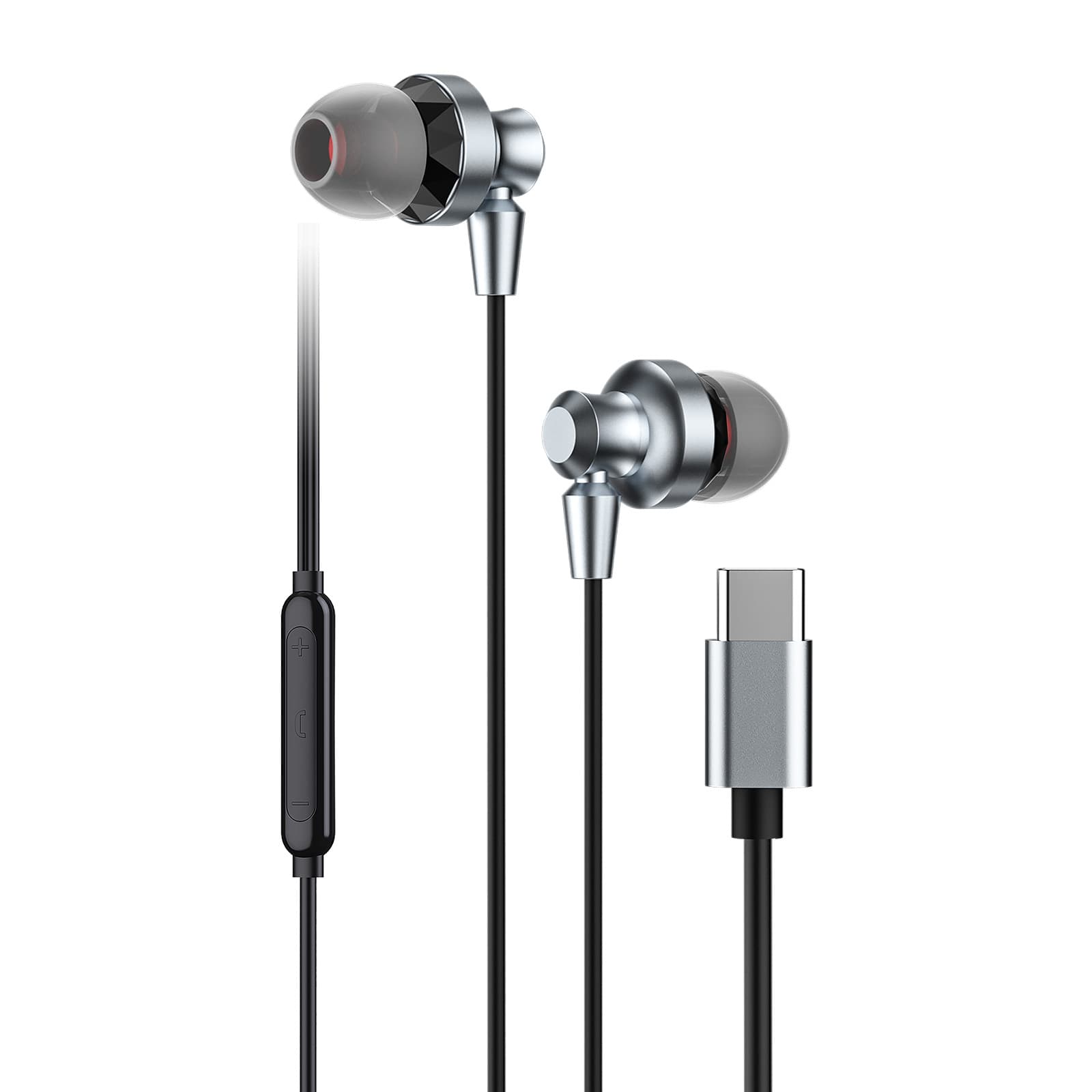 Auriculares semiintrauditivos USB-C con micrófono integrado