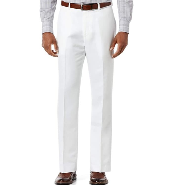 Pantalón de lino transpirable con bolsillos sesgados