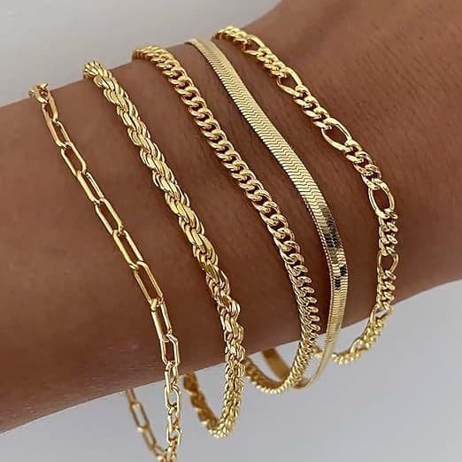 Juego de pulseras minimalistas para mujer