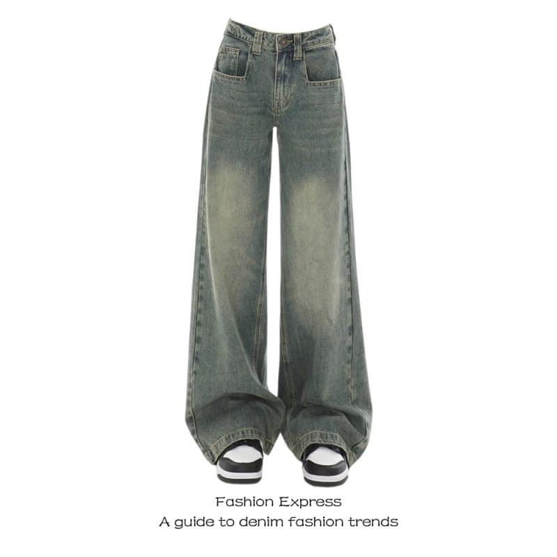 Pantalones amplios cintura alta sueltos