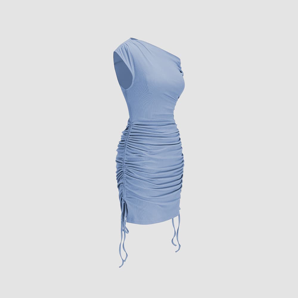 Vestido de punto ajustado cintura alta para mujer