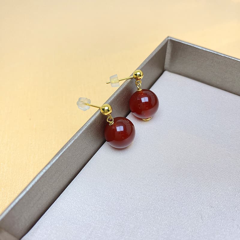 pendientes de ágata verde natural con plata esterlina