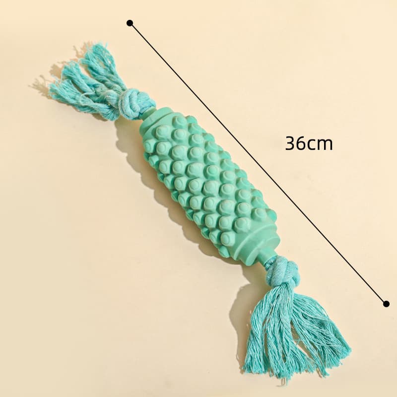 Juguete de caucho resistente para perros con textura moleable