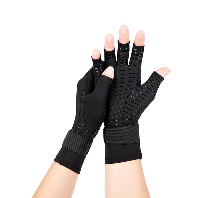 Guantes de ciclismo mitad dedo fibra cobre
