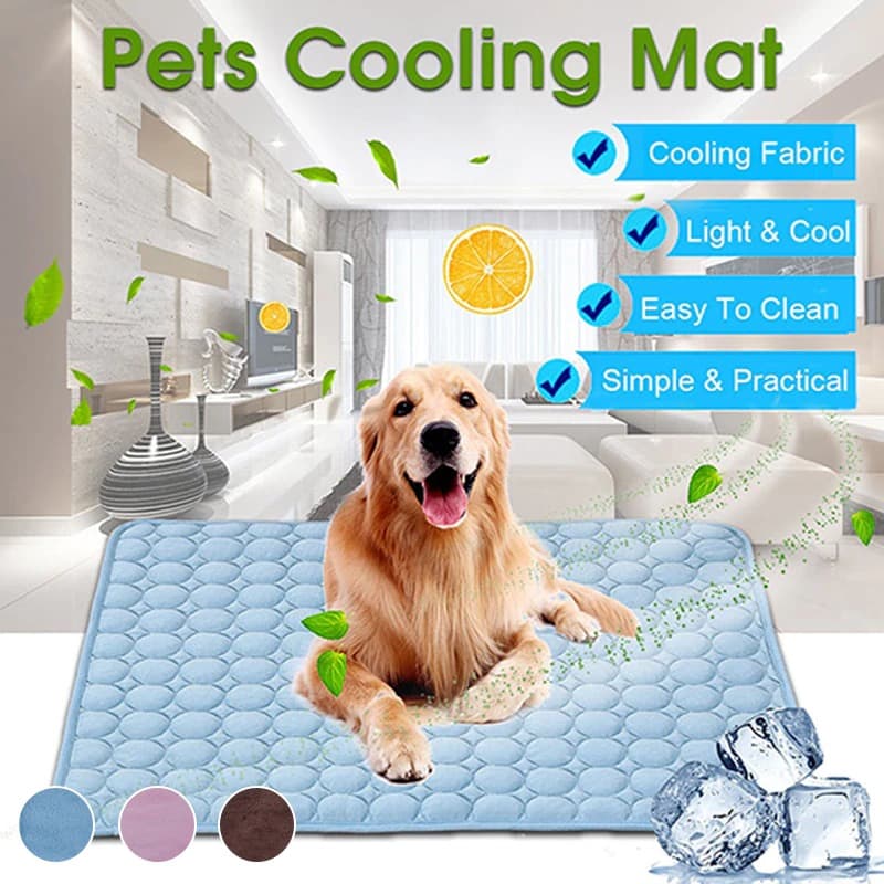 Tapete refrigerante para mascotas con seda de hielo