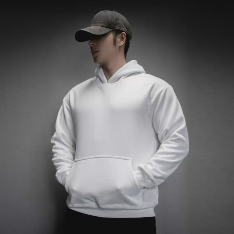 Sudadera con gorro de felpa polar gruesa