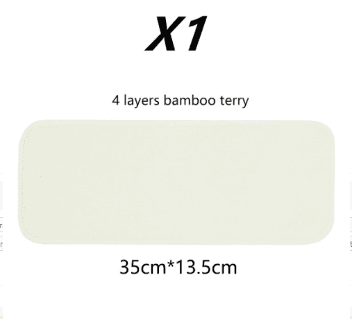 Protector de pañal de microfibra de tres capas