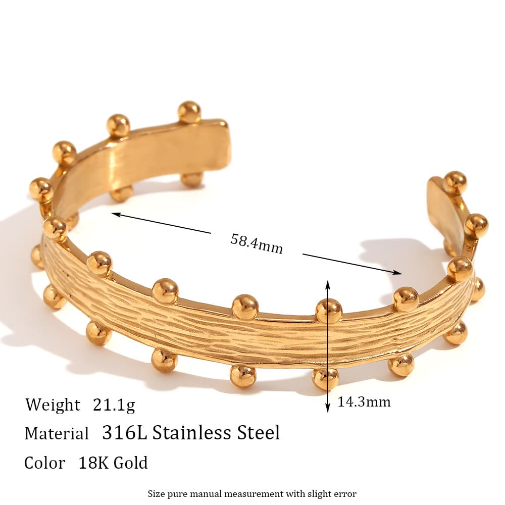Brazalete acero inoxidable diseño de moda para mujeres