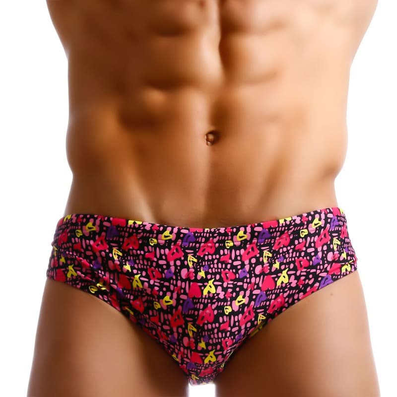 Shorts de baño estampado secado rápido cintura baja