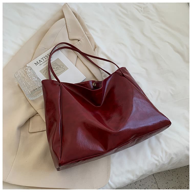 Bolsa de mano suave estilo retro con gran capacidad