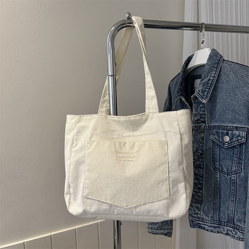 Bolsa de pana para mujer con diseño a cuadros