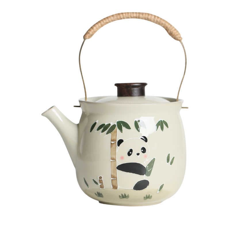 Tetera artesanal con diseño de panda