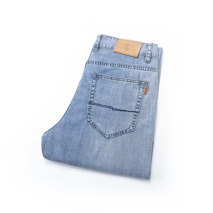 Jeans ultra delgados para hombre con cintura media
