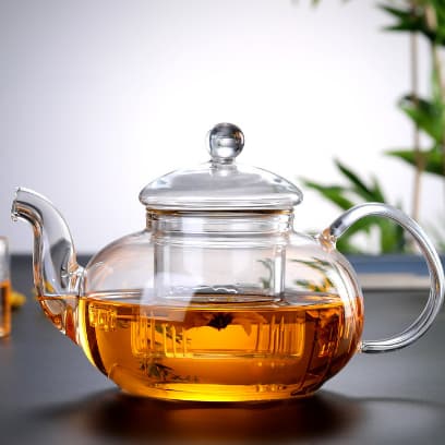 Juego de té de vidrio resistente al calor, 600-1000ml