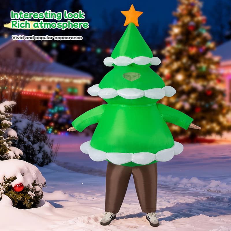 Disfraz inflable de árbol de Navidad para fiestas