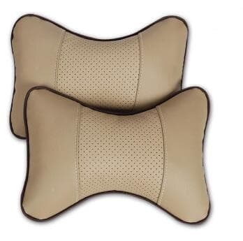 Almohada de cuello para auto cuero 2 piezas