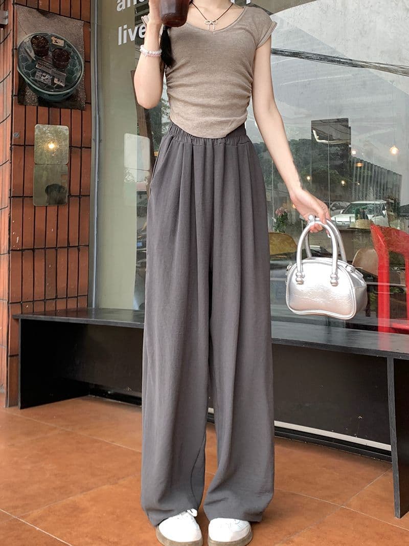 Pantalón ancho casual en estilo japonés y coreano