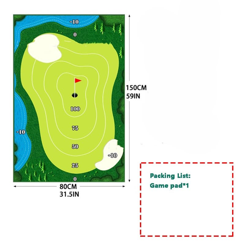 Colchoneta de entrenamiento golf 3 en 1 con césped intercambiable