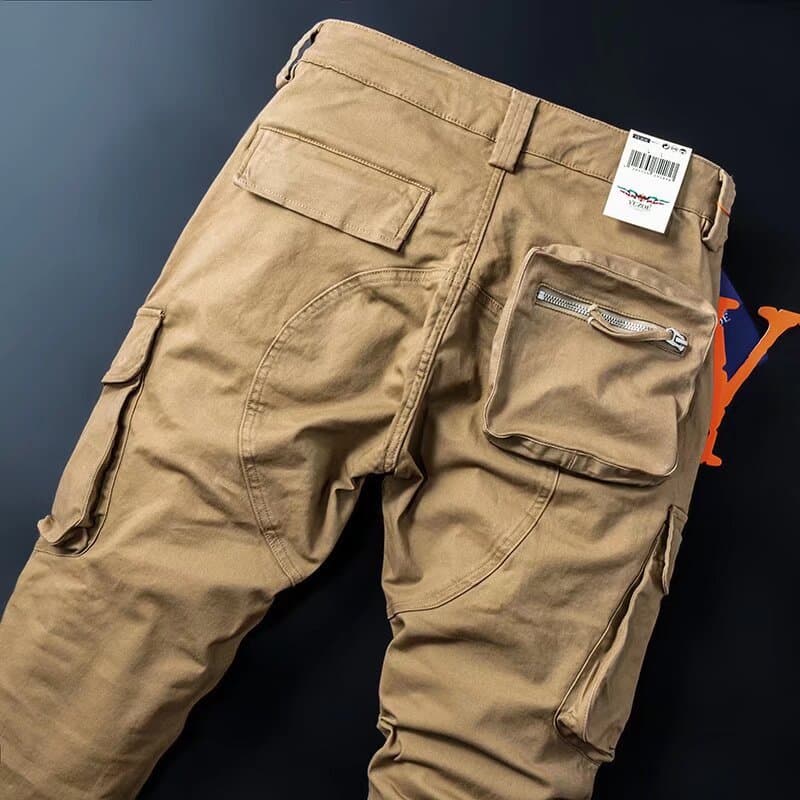 Overoles retro de algodón con cintura alta para hombre