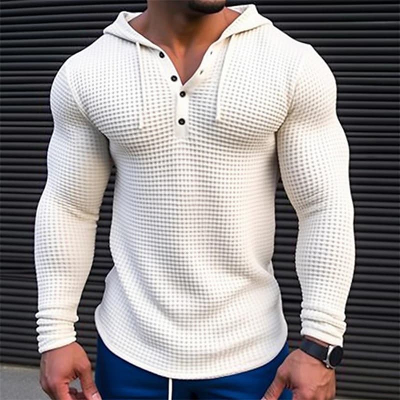 Pullover hooded de manga larga confortable