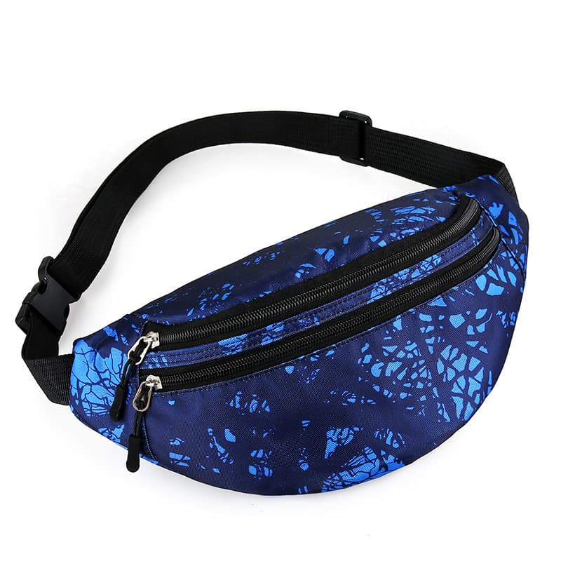 Bolsa de cintura nylon multicompartimento de moda