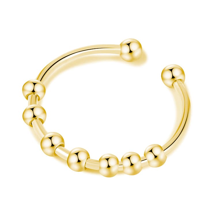 Anillo acero inoxidable con bolas intercambiables