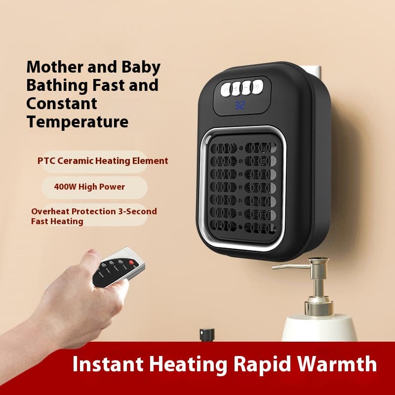 Calentador eléctrico de pared con control remoto y termostato