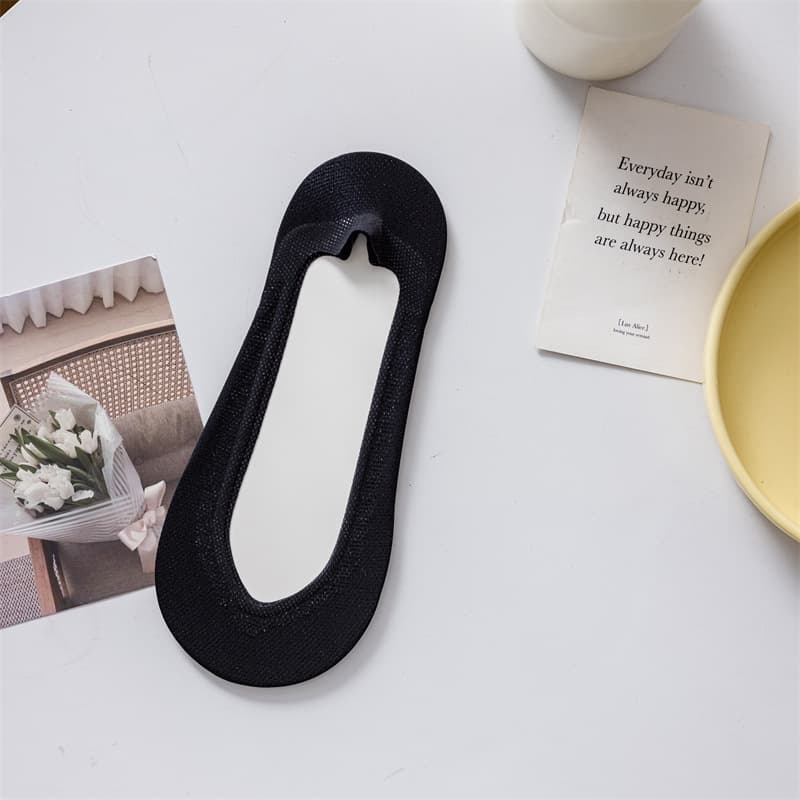 Calcetines invisibles de algodón con malla para mujer
