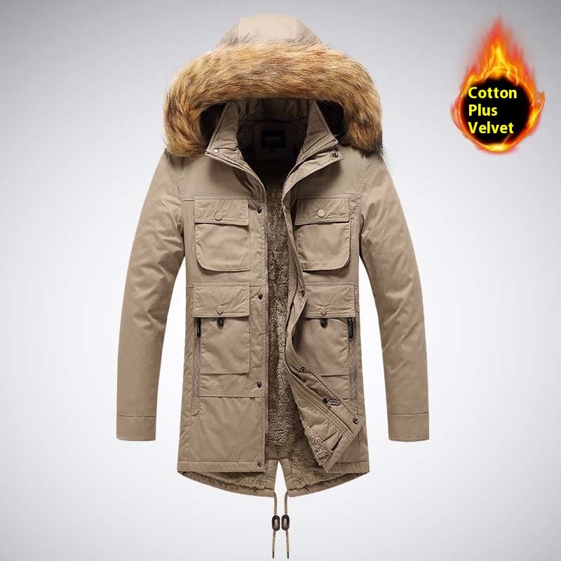Abrigo de invierno para hombre con forro modal acolchado